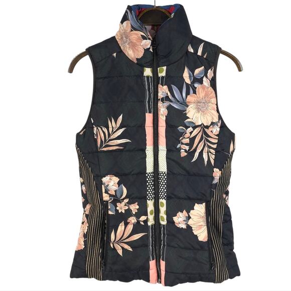 Johnny Was Reversible Vest Nido Wonderland Puffer Quilted - Picture 8 of 13